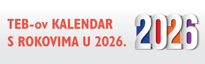 TEB-ov kalendar s rokovima za 2026. godinu